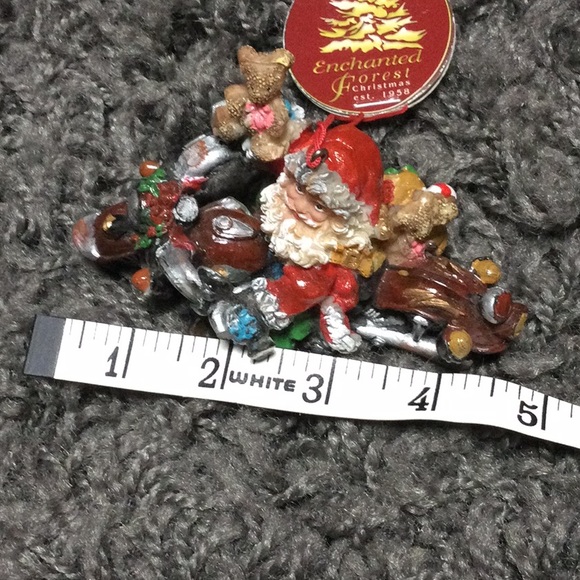 NWT Christmas holiday Looks like Harley Davidson motorcycle Santa ornament - Picture 5 of 5